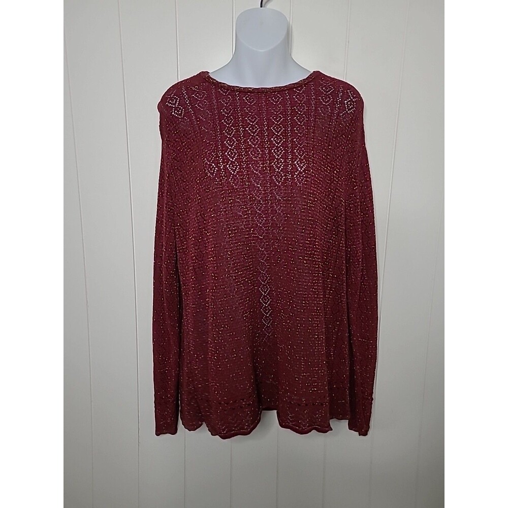CP Shades Sausalito Sweater Womens Large Retro Vintage Metallic 90s Y2K Knit